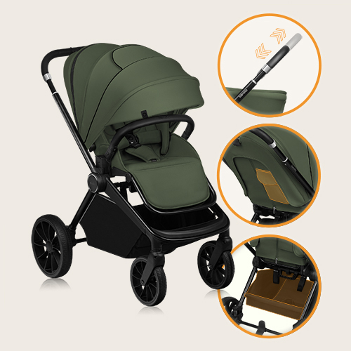 Lionelo Mika Plus Green Olive — Buggy